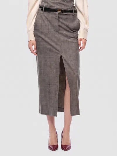 Pinko Skirt Woman Color Grey In Gray