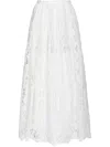 Pinko Flowing Maxi Skirt With Intricate Lace Detailing
