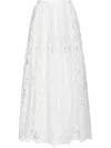 Pinko Flowing Maxi Skirt With Intricate Lace Detailing