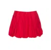 Pinko Bubble Hem High Waist Pleated Skirt In Red