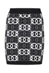 Pinko Jacquard Knit Mini Skirt In Black