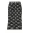 Pinko Crystal-embellished Tulle Midi Skirt In Black