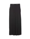 Pinko Long Skirt With Pleated Detail In Black