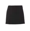 Pinko Mini-jupe Plissée En Similicuir In Black