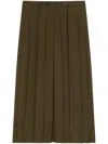 Pinko Long Skirt With Pleating In Green