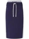 Pinko Jupe Crayon En Molleton Avec Bande Latérale In Multicolor