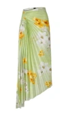 Pinko Jupe Midi Plissée À Imprimé Floral In Multicolor