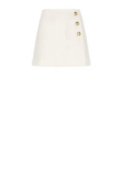 Pinko Flan Skirt In White