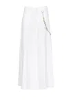 Pinko Denim Long Skirt In White