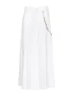 Pinko Denim Long Skirt In White