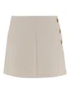 Pinko Button-detailed Miniskirt In Neutral