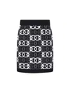 Pinko Jacquard Knit Mini Skirt In White