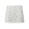 Pinko Crystal-embellished Double-breasted Jacket In White