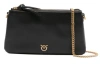 Pinko Sleek Black Bag With Gold Chain Strap And Minimalist Design In Black