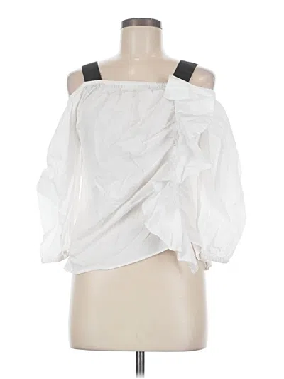Pre-owned Pinko Sleeveless Blouse In White