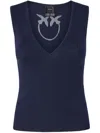 Pinko Sleeveless Ribbed Silk-blend Top