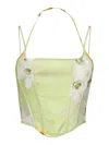 Pinko Sleeveless Bustier Top In Multi