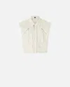 Pinko Cropped Collar Vest With Structured Shoulders