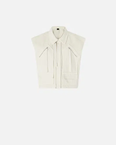 PINKO COTTON WORKWEAR VEST WITH POCKETS