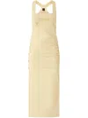 Pinko Linen Tank Top Dress With Buttons In 中性色