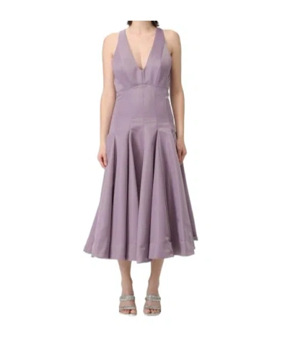Pinko Sleeveless Dress In Purple