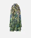 Pinko Print Dress In Multi. Yellow/pink