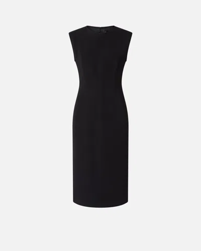 Pinko Robe Mi-longue Sans Manches En Cady Technique In Black