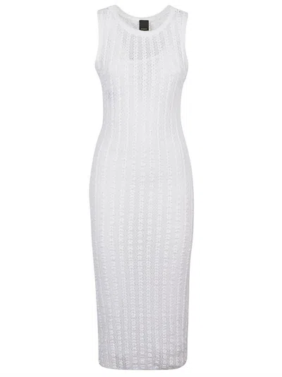 Pinko Sleeveless Maxi Dress In White