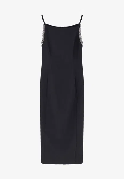 Pinko Sleeveless Midi Dress In Black