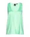 Pinko Sleeveless Satin Top Scoop Neck In Multi
