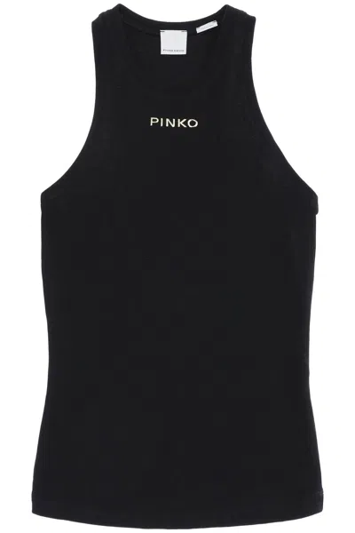 Pinko Sleeveless Top With In Black