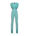 Pinko Sleeveless V-neck Jumpsuit In Blue