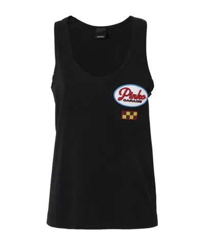 Pinko Sleeveless Vest In Black