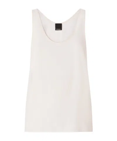 Pinko Sleeveless Vest Top In White