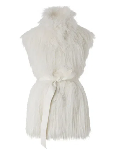 Pinko Sleeveless White Jacket