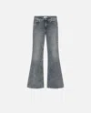 Pinko Filippa Mid-rise Flared Jeans In Vintage Grey Wash