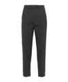 Pinko Slim-cut Cropped Trousers In Black
