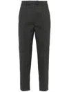 Pinko Slim-cut Cropped Trousers In Grey