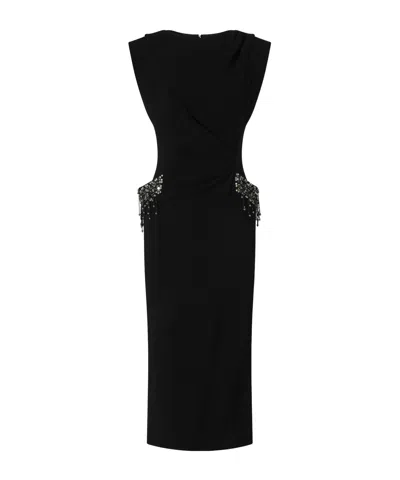 PINKO PINKO BEJEWELLED EMBROIDERY SLIM-FIT DRESS