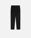 Pinko Slim-fit Elegant Trousers With Side Slits In Limo Black