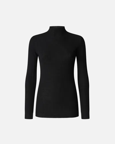 Pinko Slim-fit High-neck Sweater In Black