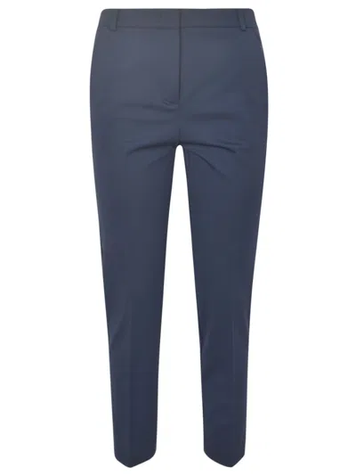 Pinko Slim Fit Plain Cropped Trousers In Blue