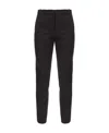Pinko Creased Straight-leg Trousers In Black