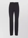 Pinko Pietanze Skinny Trousers With Adjustable Bottom In Black