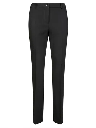Pinko Slim-fit Black Pants With Ankle Slits