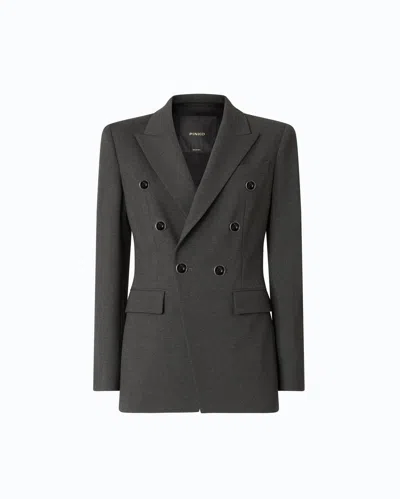 Pinko - Slim-fit Double-breasted Jacket - 36 In Gray