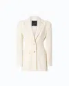 Pinko Single-breasted Tailored Jacket In White