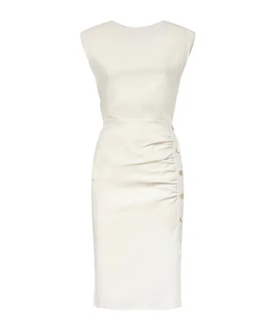 Pinko Slim-fitting Calf-length Dress In Multi
