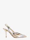 Pinko Lucy 90mm Slingback Pumps In Gold