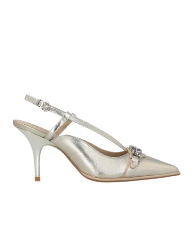 Pinko Slingback-strap Pumps In Metallic